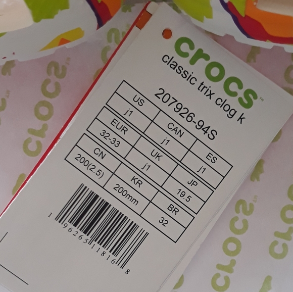 (New) Crocs Trix Cereal Clogs (kid size: J1) - Picture 8 of 10
